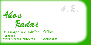 akos radai business card